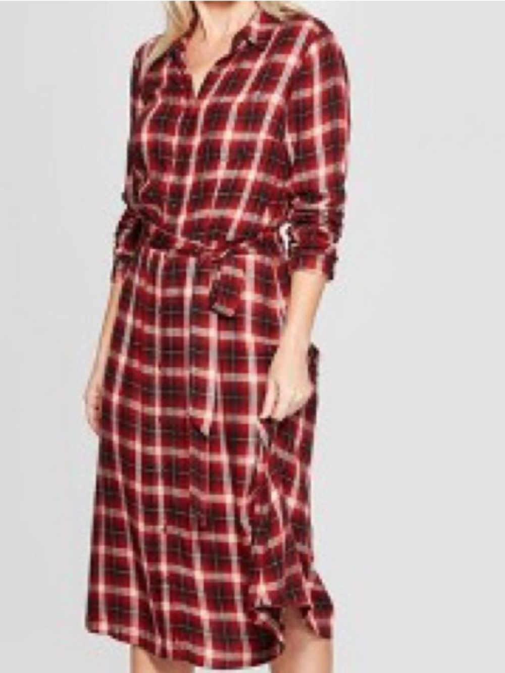 Universal thread plaid button up dress.